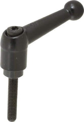 KIPP - M x 5 x 0.8, 13mm Hub Diam, Zinc Die Cast (Steel Components) Metric Threaded Stud Adjustable Clamping Lever - 25mm Stud Length, 46mm OAL, 32.5mm High - Industrial Tool & Supply