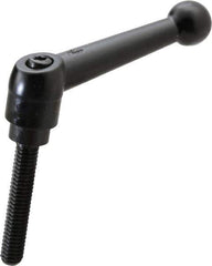 KIPP - 5/16-18, 0.71" Hub Diam, Zinc Die Cast (Steel Components) Threaded Stud Adjustable Clamping Lever - 1.77" Stud Length, 2.87" OAL, 1.79" High - Industrial Tool & Supply