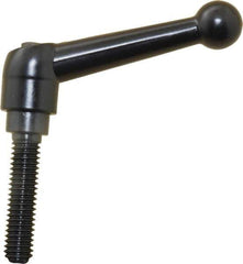 KIPP - 3/8-16, 0.71" Hub Diam, Zinc Die Cast (Steel Components) Threaded Stud Adjustable Clamping Lever - 1.57" Stud Length, 2.87" OAL, 1.79" High - Industrial Tool & Supply