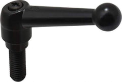 KIPP - M10 x 1.5, 18mm Hub Diam, Zinc Die Cast (Steel Components) Metric Threaded Stud Adjustable Clamping Lever - 25mm Stud Length, 73mm OAL, 45.5mm High - Industrial Tool & Supply