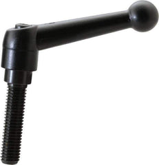 KIPP - M10 x 1.5, 18mm Hub Diam, Zinc Die Cast (Steel Components) Metric Threaded Stud Adjustable Clamping Lever - 40mm Stud Length, 73mm OAL, 45.5mm High - Industrial Tool & Supply