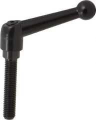 KIPP - M10 x 1.5, 18mm Hub Diam, Zinc Die Cast (Steel Components) Metric Threaded Stud Adjustable Clamping Lever - 50mm Stud Length, 73mm OAL, 45.5mm High - Industrial Tool & Supply