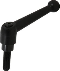 KIPP - M10 x 1.5, 21mm Hub Diam, Zinc Die Cast (Steel Components) Metric Threaded Stud Adjustable Clamping Lever - 30mm Stud Length, 90mm OAL, 57.5mm High - Industrial Tool & Supply