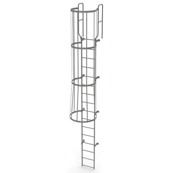 TRI-ARC - Rolling & Wall Mounted Ladders & Platforms Type: Fixed Ladder Style: Safety Cage - Industrial Tool & Supply