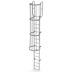 TRI-ARC - Rolling & Wall Mounted Ladders & Platforms Type: Fixed Ladder Style: Safety Cage - Industrial Tool & Supply