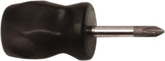 Ability One - #2, 1-1/2" OAL, Standard Phillips Screwdriver - 1-1/2" Blade Length, Round Shank, Ergonomic Handle - Industrial Tool & Supply