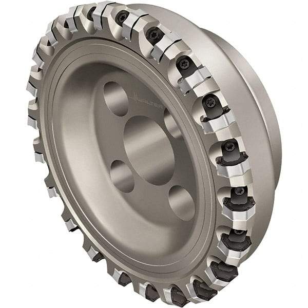 Walter - 80mm Cut Diam, 27mm Arbor Hole, 4mm Max Depth of Cut, Indexable Chamfer & Angle Face Mill - 11 Inserts, XNHF 0705 . . Insert, Right Hand Cut, 11 Flutes, Series Xtra-tec - Industrial Tool & Supply