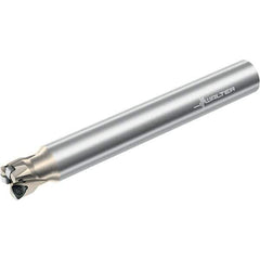 Walter - 21° Lead Angle, 32mm Max Cut Diam, 20.4mm Min Cut Diam, 1mm Max Depth of Cut, Indexable Chamfer & Angle End Mill - 3 Inserts, P23696 Insert Style, 250mm OAL, Through Coolant, Straight Shank - Industrial Tool & Supply