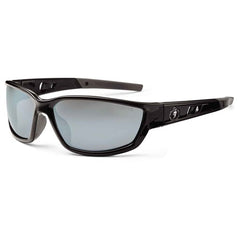 Kvasir Silver Mirror Lens Black Safety Glasses - Industrial Tool & Supply