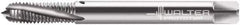 Walter-Prototyp - M3x0.50 Metric 3 Flute 6HX Modified Bottoming Spiral Flute Tap - Powdered Metal, Bright Finish, 56mm OAL, Right Hand Flute, Right Hand Thread, Series 204101 - Exact Industrial Supply