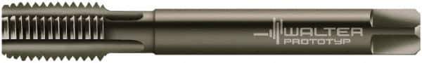 Walter-Prototyp - 1/2-14" BSPP, 5 Flutes, Modified Bottoming Chamfer, Nitride/Oxide Coated, Powdered Metal British Standard Pipe Tap - 0.6299" Shank Diam, 0.4724" Square Size, Series E24364 - Exact Industrial Supply