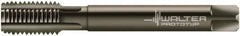 Walter-Prototyp - M8x0.75 Metric Fine 6HX 4 Flute Nitride/Oxide Finish Powdered Metal Straight Flute Machine Tap - Modified Bottoming, Right Hand Thread, 80mm OAL, 15mm Thread Length, Oversize - Exact Industrial Supply