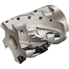 Walter - 12 Inserts, 63mm Cut Diam, 27mm Arbor Diam, 47mm Max Depth of Cut, Indexable Square-Shoulder Face Mill - 69mm High, AD.. 1807.. Insert Compatibility, Through Coolant, Series Xtra-tec - Industrial Tool & Supply