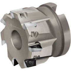 Walter - 5 Inserts, 40mm Cut Diam, 16mm Arbor Diam, 10mm Max Depth of Cut, Indexable Square-Shoulder Face Mill - 40mm High, AD.. 10T3.. Insert Compatibility, Through Coolant, Series Xtra-tec - Industrial Tool & Supply