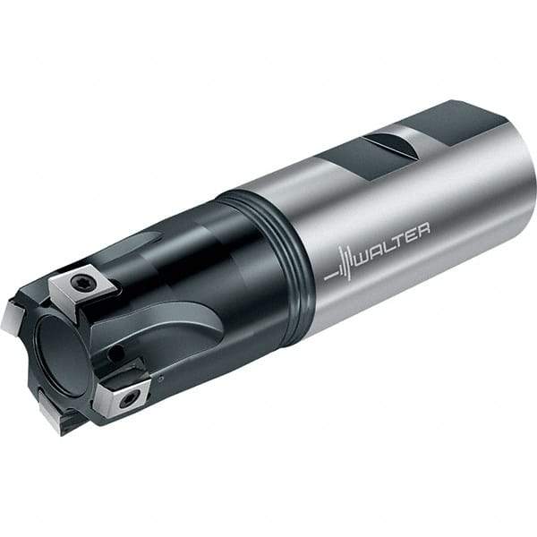 Walter - 32mm Cut Diam, 8mm Max Depth of Cut, 32mm Shank Diam, 110mm OAL, Indexable Square Shoulder End Mill - Multiple Insert Styles, Weldon Shank, 90° Lead Angle, Through Coolant, Series Blaxx - Industrial Tool & Supply