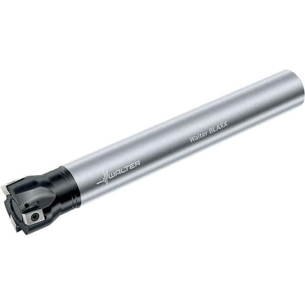 Walter - 1-1/2" Cut Diam, 0.48" Max Depth of Cut, 1-1/2" Shank Diam, 10" OAL, Indexable Square Shoulder End Mill - Multiple Insert Styles, Cylindrical Shank, 90° Lead Angle, Through Coolant, Series Blaxx - Industrial Tool & Supply