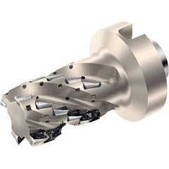 Walter - 40mm Cut Diam, 54mm Max Depth of Cut, 105mm OAL, Indexable Square Shoulder Helical End Mill - Multiple Insert Styles, NCT63 Modular Connection, 90° Lead Angle, Through Coolant, Series Xtra-tec - Industrial Tool & Supply
