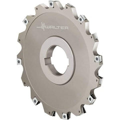 Walter - Arbor Hole Connection, 2.4016" Cutting Width, 0.4724" Depth of Cut, 200mm Cutter Diam, 1.9685" Hole Diam, 9 Tooth Indexable Slotting Cutter - F4153.B Toolholder, LN.U 080304 Insert, Right Hand Cutting Direction - Industrial Tool & Supply