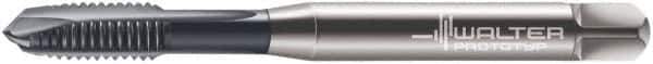 Walter-Prototyp - M8x1.25 Metric, 3 Flute, TiCN Finish, Powdered Metal Spiral Point Tap - Plug Chamfer, Right Hand Thread, 90mm OAL, 18mm Thread Length, 8mm Shank Diam, 6H Class of Fit, Series 7021366 - Exact Industrial Supply