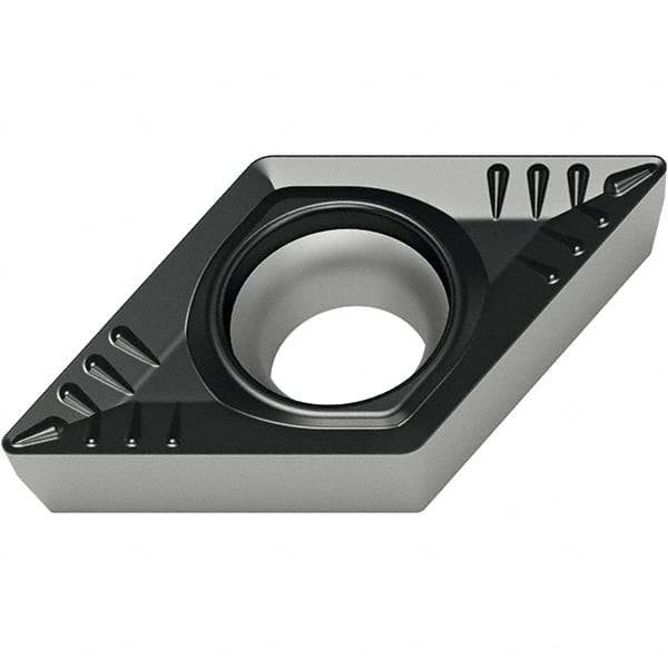 Walter - DCMT32.52 RP4 Grade WPP10S Carbide Turning Insert - TiCN/Al2O3/TiN Finish, 55° Diamond, 3/8" Inscr Circle, 5/32" Thick, 1/32" Corner Radius - Industrial Tool & Supply