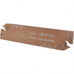 Walter - 1.2598" Blade Height, 5.9055" OAL, Neutral Cut, Double End Indexable Cut-Off Blade - 50mm Max Depth of Cut, G2042 N Blade - Industrial Tool & Supply