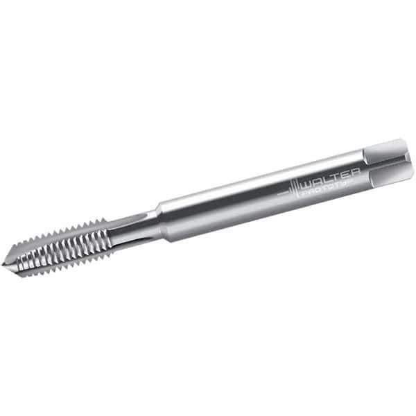 Walter-Prototyp - #8-32 UNC, 3 Flute, Bright Finish, Powdered Metal Spiral Point Tap - Plug Chamfer, Right Hand Thread, 63mm OAL, 13mm Thread Length, 4.5mm Shank Diam, 3B Class of Fit, Series 22207 - Exact Industrial Supply