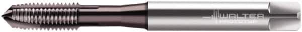 Walter-Prototyp - M4x0.70 Metric, 3 Flute, Hardlube Finish, Powdered Metal Spiral Point Tap - Plug Chamfer, Left Hand Thread, 63mm OAL, 12mm Thread Length, 4.5mm Shank Diam, 6HX Class of Fit, Series EP2021382 - Exact Industrial Supply