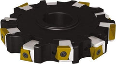 Seco - Arbor Hole Connection, 0.63" Cutting Width, 2.41" Depth of Cut, 203.2mm Cutter Diam, 2" Hole Diam, 12 Tooth Indexable Slotting Cutter - 335.25 Toolholder, LNHQ 1707, XNHQ 1707 Insert, Left Hand Cutting Direction - Industrial Tool & Supply