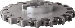 Seco - Shell Mount Connection, 0.63" Cutting Width, 3.4" Depth of Cut, 304.8mm Cutter Diam, 2-1/2" Hole Diam, 18 Tooth Indexable Slotting Cutter - R335.25 Toolholder, LNHQ 1707, XNHQ 1707 Insert, Left Hand Cutting Direction - Industrial Tool & Supply