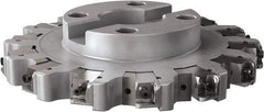 Seco - Shell Mount Connection, 0.63" Cutting Width, 2.4" Depth of Cut, 10" Cutter Diam, 2-1/2" Hole Diam, 14 Tooth Indexable Slotting Cutter - R335.25 Toolholder, LNHQ 1707, XNHQ 1707 Insert, Left Hand Cutting Direction - Industrial Tool & Supply