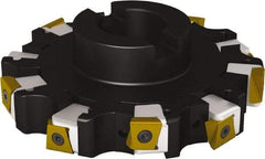 Seco - Shell Mount Connection, 0.6299" Cutting Width, 1.7244" Depth of Cut, 160mm Cutter Diam, 1.5748" Hole Diam, 10 Tooth Indexable Slotting Cutter - R335.25 Toolholder, LNHQ 1707, XNHQ 1707 Insert, Right Hand Cutting Direction - Industrial Tool & Supply