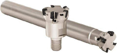 Seco - 1" Cut Diam, 0.236" Max Depth of Cut, 1" Shank Diam, Indexable Plunge End Mill - M12 Modular Connection, Multiple Insert Styles, R217.79 Toolholder Style, Through Coolant, Series Turbo 10 - Industrial Tool & Supply