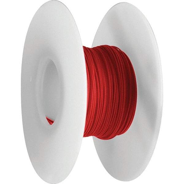 OK Industries - 30 AWG, 1 Strand, 304 m OAL, Copper Hook Up Wire - Red Kynar Jacket - Industrial Tool & Supply