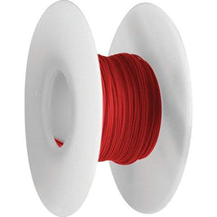 OK Industries - 28 AWG, 1 Strand, 30.4 m OAL, Copper Hook Up Wire - Red Kynar Jacket, 0.024" Diam - Industrial Tool & Supply