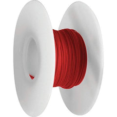 OK Industries - 26 AWG, 1 Strand, 30.4 m OAL, Copper Hook Up Wire - Red Kynar Jacket, 0.027" Diam - Industrial Tool & Supply