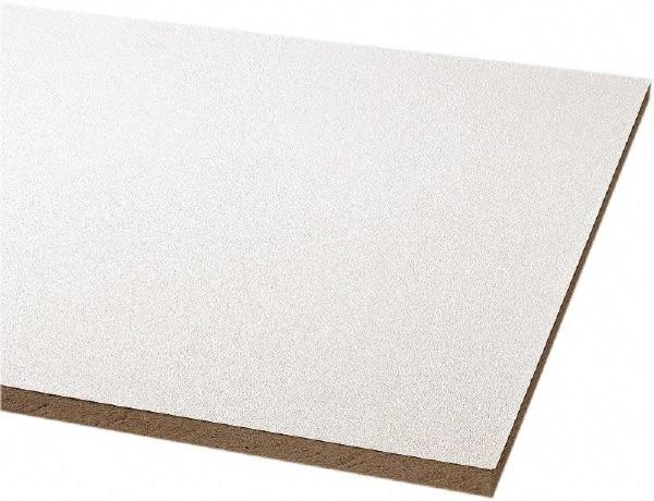 Armstrong World - 24" Long x 24" Wide, Wet-Formed Mineral Fiber Ceiling Tile - ASTM E1264 Specification, White - Industrial Tool & Supply