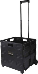 Safco - 1 Compartment, 18-1/4" Wide x 39-3/8" High x 15" Deep, Portable File Boxes - Plastic, Black - Industrial Tool & Supply