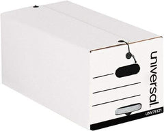 Universal One - 37-1/4" Wide x 18" High x 10" Deep, Storage Box - Corrugated Fiberboard, White - Industrial Tool & Supply