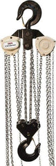 Jet - 33,000 Lb Lifting Capacity, 30' Lift Height, Hand Hoist - Made from Chain, 396' Overhaul to Lift 1' - Industrial Tool & Supply
