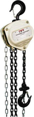 Jet - 2,200 Lb Lifting Capacity, 10' Lift Height, Hand Hoist - Made from Chain, 53' Overhaul to Lift 1' - Industrial Tool & Supply