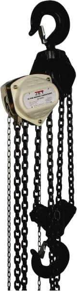 Jet - 22,000 Lb Lifting Capacity, 30' Lift Height, Hand Hoist - Made from Chain, 357' Overhaul to Lift 1' - Industrial Tool & Supply