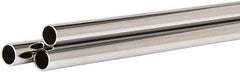 ECONOCO - 60" Max Width Round Tubing Closet Rod - 1.062" Diam, Chrome Finish - Industrial Tool & Supply