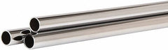 ECONOCO - 60" Max Width Round Tubing Closet Rod - 1" Diam, Chrome Finish - Industrial Tool & Supply