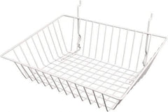 ECONOCO - 12" Deep, Rectangular Steel Peg Board/Slatwall Basket - 15" Wide x 5" High - Industrial Tool & Supply