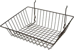 ECONOCO - 12" Deep, Rectangular Steel Peg Board/Slatwall Basket - 15" Wide x 5" High - Industrial Tool & Supply