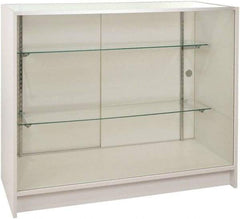 ECONOCO - 2 Shelf Visible Storage Cabinet - Melamine, 48" Wide x 20" Deep x 38" High, White - Industrial Tool & Supply