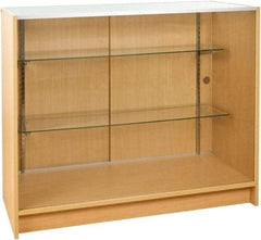 ECONOCO - 2 Shelf Visible Storage Cabinet - Melamine, 48" Wide x 20" Deep x 38" High, Maple - Industrial Tool & Supply