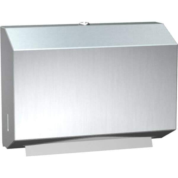 ASI-American Specialties, Inc. - Manual, Stainless Steel Paper Towel Dispenser - 200 C-Fold or 275 Multi-Fold, Silver - Industrial Tool & Supply