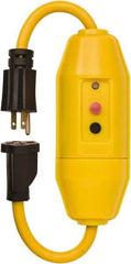 Tower - 1 Outlet, 125 Volt, 15 Amp Rating, 4 to 6mA Max Surge, Plug In, Manual, Commercial, Industrial GFCI - 1-1/2 Ft. Long Cord, 5-15P and R NEMA Configuration, Polycarbonate Housing - Industrial Tool & Supply