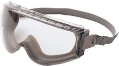 Uvex - Size Universal, Clear Polycarbonate Anti-Fog Lens, Safety Goggles - Indirect Vent, Gray Frame - Industrial Tool & Supply